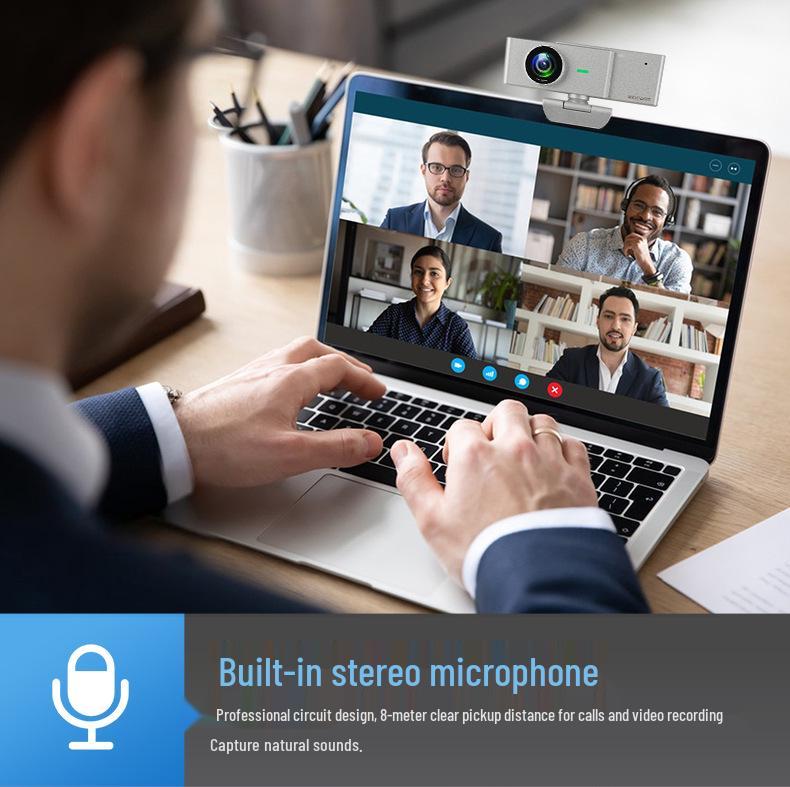 8MP 4K HD USB Camera for Desktop & Laptop: Perfect for Live Streaming & Online Classes