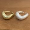 925 Sterling Silber Ringe für Damen Paar Minimalistisch Handgefertigt Einfach Gold Glänzend Ring Party Schmuck Geschenk Allergievorbeugend