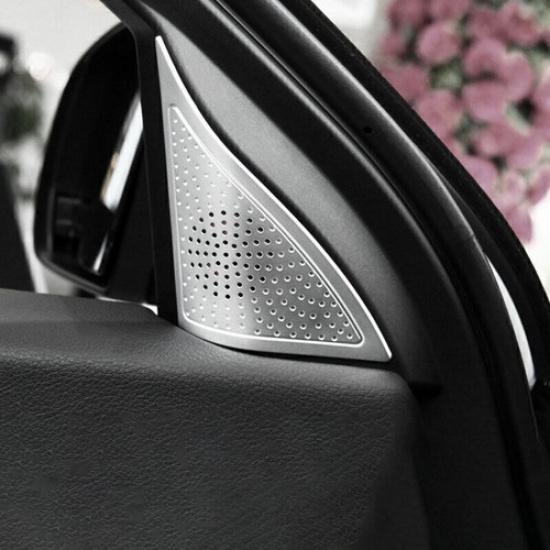 For Jeep Cherokee 14-2022 Matte Silver A Pillar Front Triangle Cover Trim 2PCS