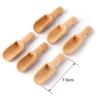 5pcs Coffee Tea Mini Sugar Spoon Wooden Round Handle Scoop Teaspoon Small Salt Shovel Milk Powder Scoops Wood Condiment Spoons