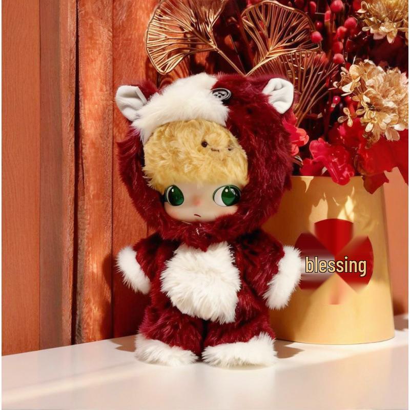 Labubu Doll Clothes: Lion Dance & DIMOO Full Power Horse Set for Chinese New Year Spring Festival