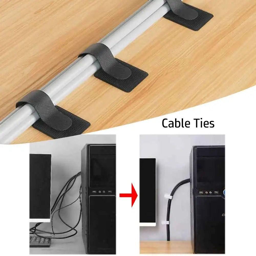 Self Adhesive Cable Ties Adjustable Straps Manager Durable Cord Protection Straps