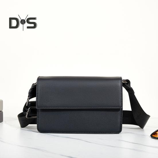 Men Shoulder Bag Envelope Type Adjustable Shoulder Strap Smartphone Keys Wallets Storage Sling Bag Multi-Pocket Design Reflective Strips for Safety