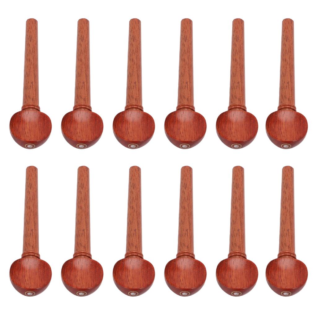 12Pcs String Peg Rosewood Tuner Key Pin Tuning Tool Instrument Accessory Set Kit