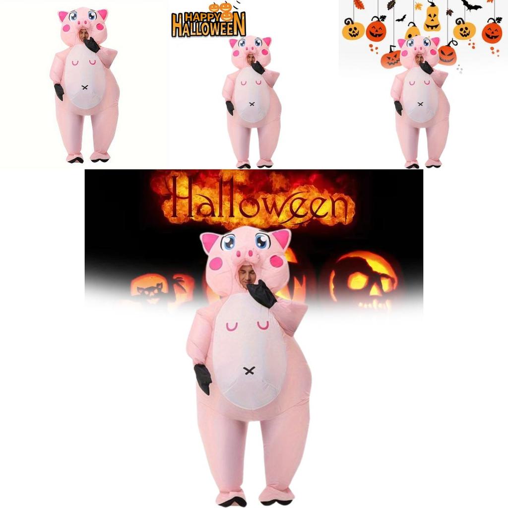 Inflatable Pig Costume For Holidays And Stage Acts Crafted From Fabric For Kids And Adults