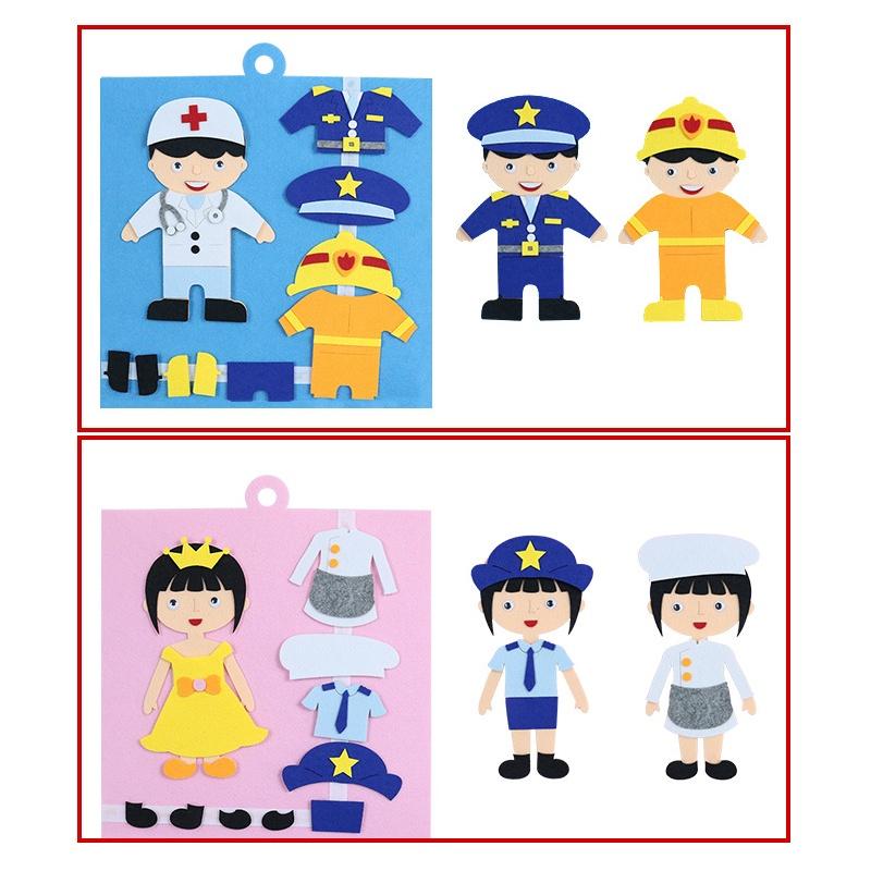 Quick Change Clothes DIY For Kids Activities Felt Toys Educational Montessori Puzzle Baby Early Education Kindergarten Toys