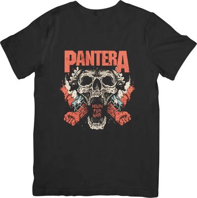 Pantera Music Unisex Passform für Männer & Frauen Qualitäts-Baumwoll-T-Shirt Schwarz