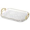 HA Light Luxury Plastic Serving Tray with Handles