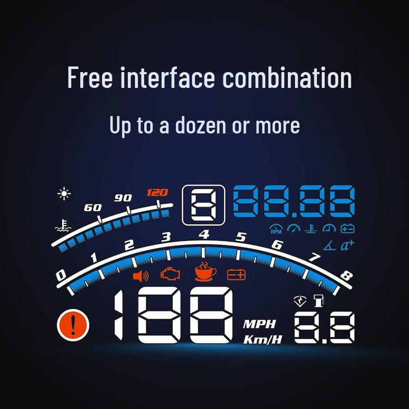 Multifunctional Car HUD Head-up Display with OBD & Lane Reminder