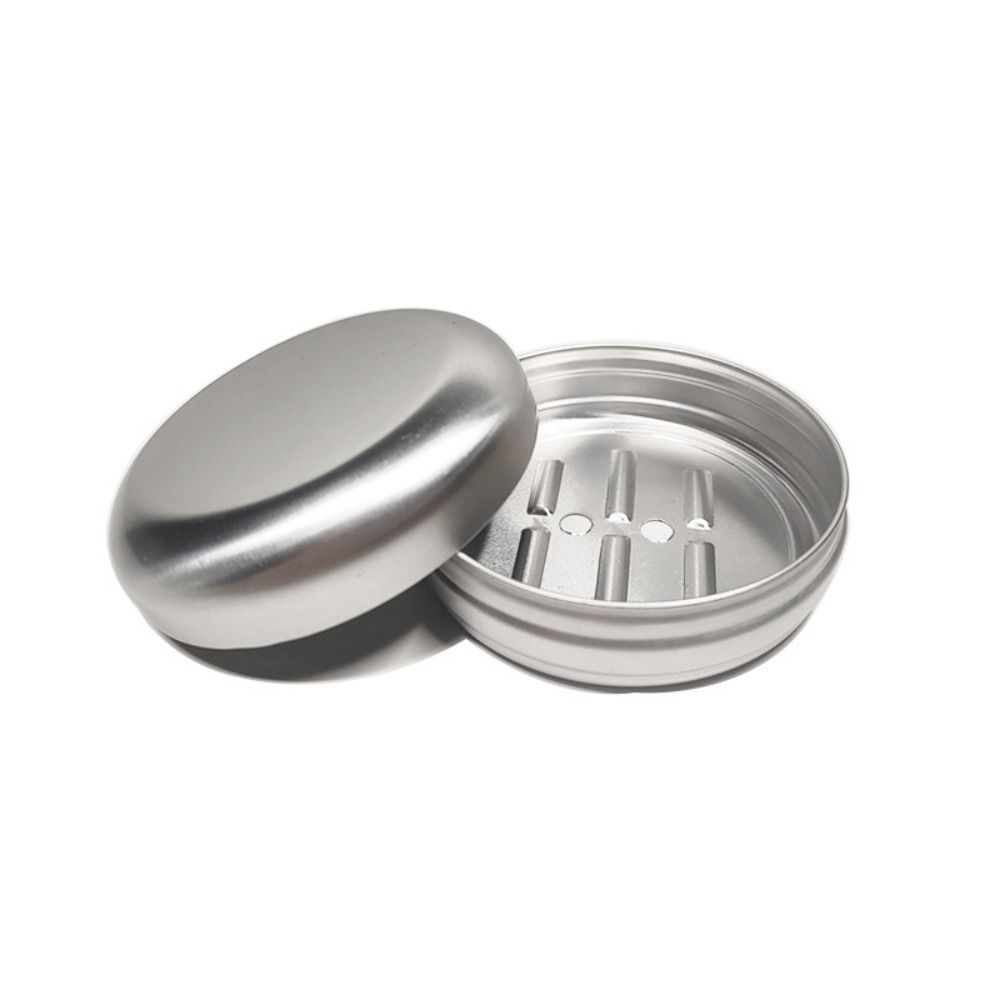 60/80ML Round Hollow Out with Holes Aluminum Tin Container Metal Empty Can Soap Storage Reusable Cosmetic Pot Jar Screw Top Lid