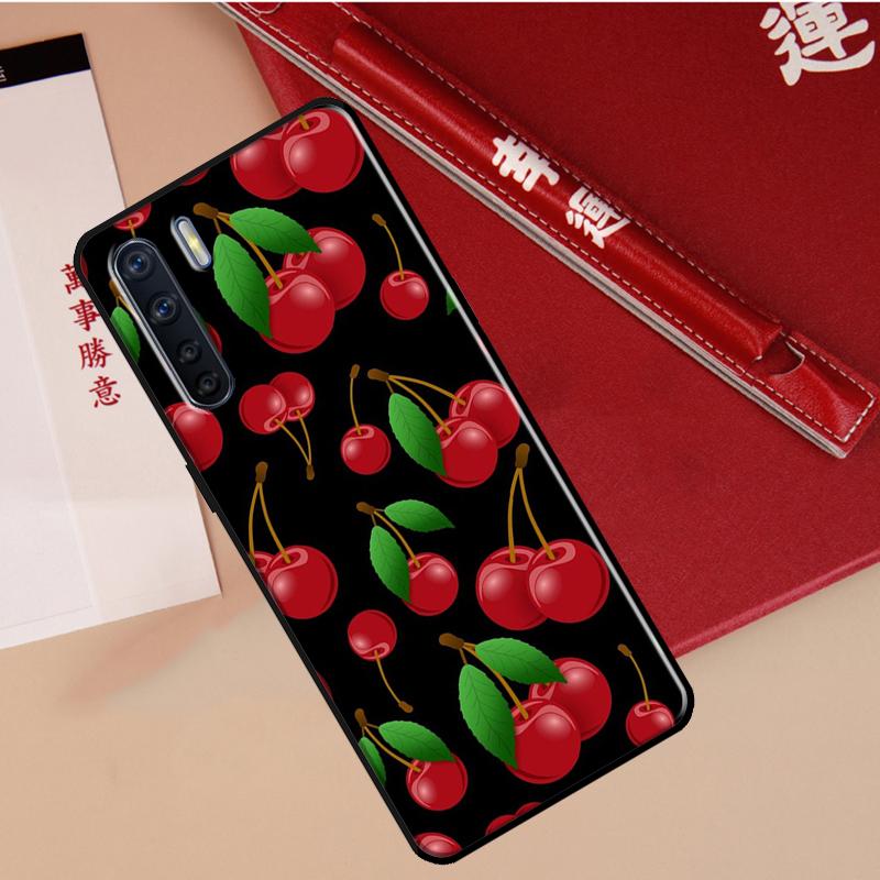 Food Fruit Red Cherry Case For Oppo A78 A38 A80 A60 A40 A18 A98 A58 A96 A76 A16 A94 A74 A54 A15 A17 A57 A77 A5 Pro