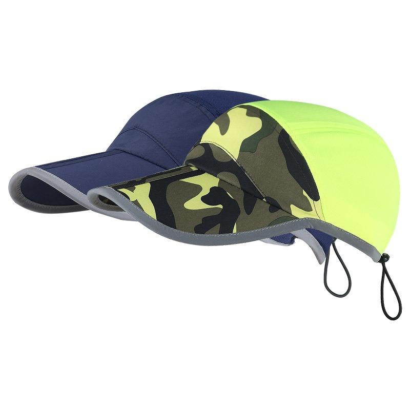 Frühling und Sommer neue leichte Laufkappe Herren Outdoor-Sport Schnelltrocknend Atmungsaktiv Faltbar Camouflage Baseballkappe