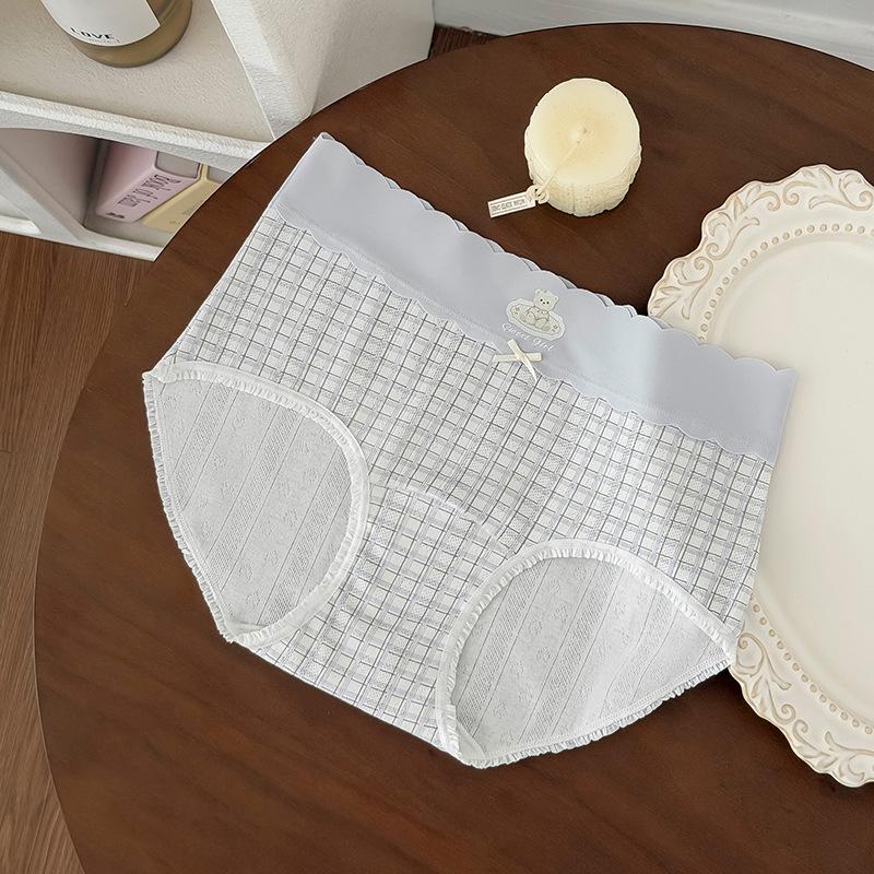 

Ladies Summer Cute Pet Jacquard Cotton 10A Probiotic Breathable Mid Waist Briefs one size