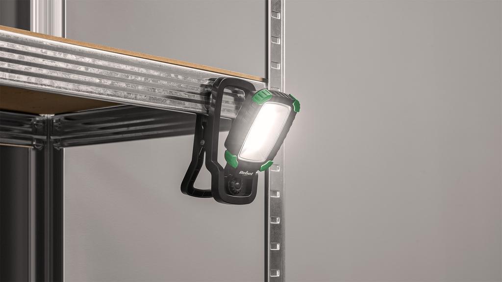Lampa warsztatowa LED Rebel klips 500lm akumulatorowa USB-C COB