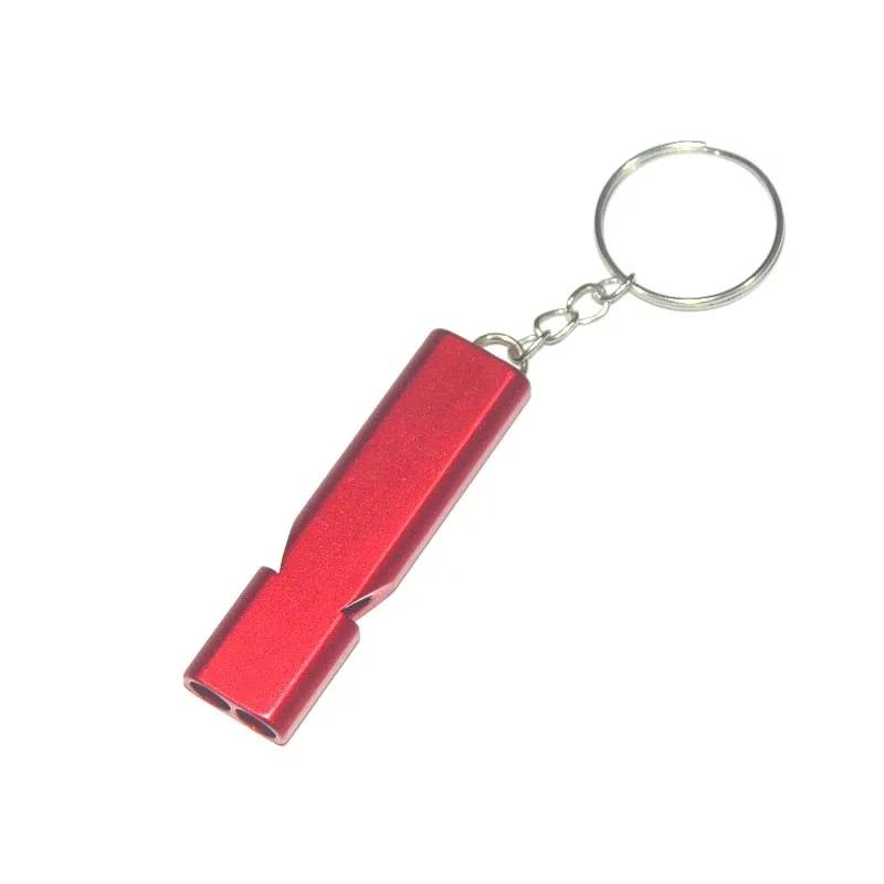 

Portable Aluminum Alloy Keychain Double Tube Life Whistle Is A Convenient and Practical Outdoor Survival Tool for Small Items