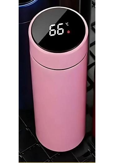 500ML Smart Temperature Display Thermos - 2-in-1 Divided Stainless Steel Vacuum Bottle with Dual Lids, Leak-Proof Outdoor Cup