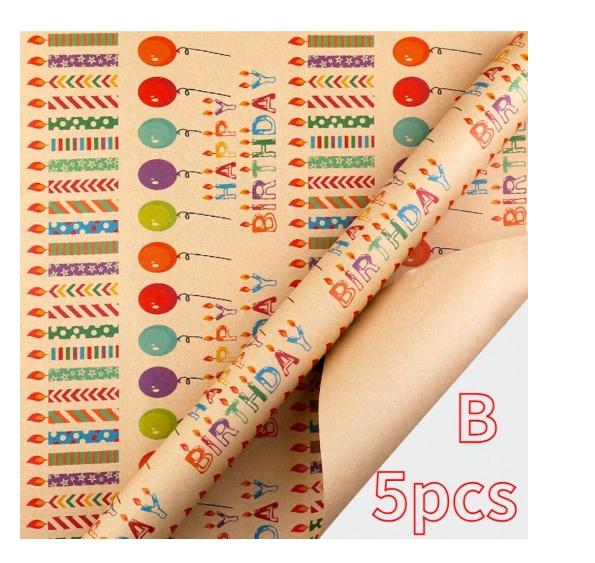 Birthday Gift Wrapping Paper Holiday Wrapping Paper Gift Boxes Books Kraft Paper Gift Wrapping Paper Kitchen Baking Tools