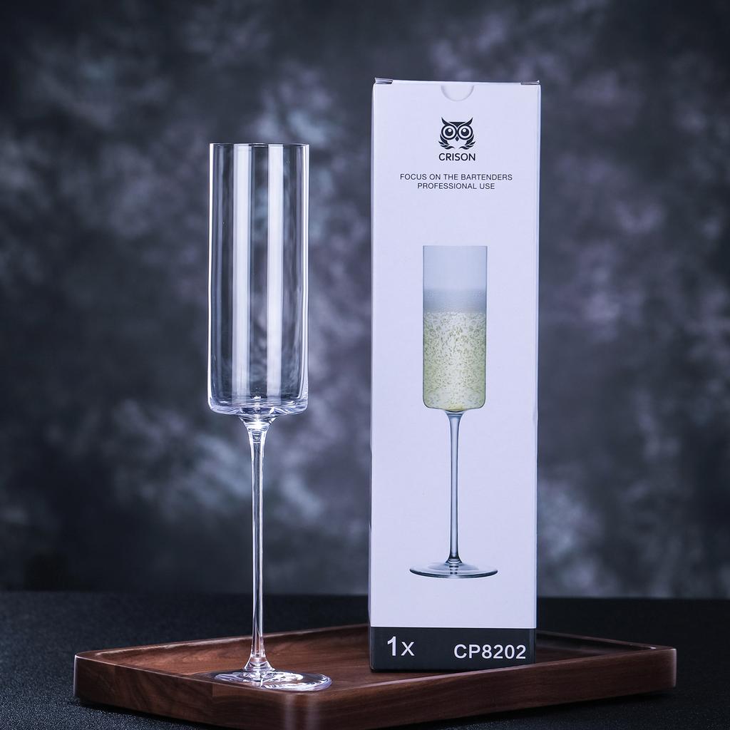 CP8202 CRISON Dünnes Champagnerglas im japanischen Stil/Kristall-Cocktailglas/Hochzeitsfeier-Glas 175ml