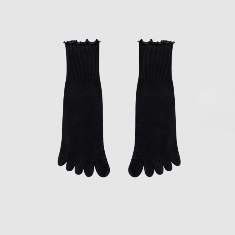 Breathable Five Fingers Socks Edge Curl Short Socks Cute Cotton Socks  Women
