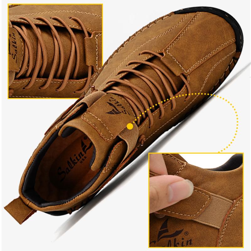 Men's High-top Casual Shoes Handmade Sneakers Casual Shoes Plus Size 39-48