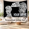 Custom Name Wall Hanging Tapestry,Arctic Monkeys Decorative Backdrop Tapestry For Dorm Home