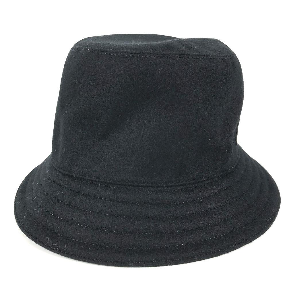 Hermes Fred Croucaire Bucket Hat Bob Hat Hat Wool Black