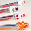 Food Clip Tongs Stainless Steel BBQ Steak Grilling Tongs with Silicone Tips Salad Serving Tongs for Christmas Parties Indoor Outdoor Use