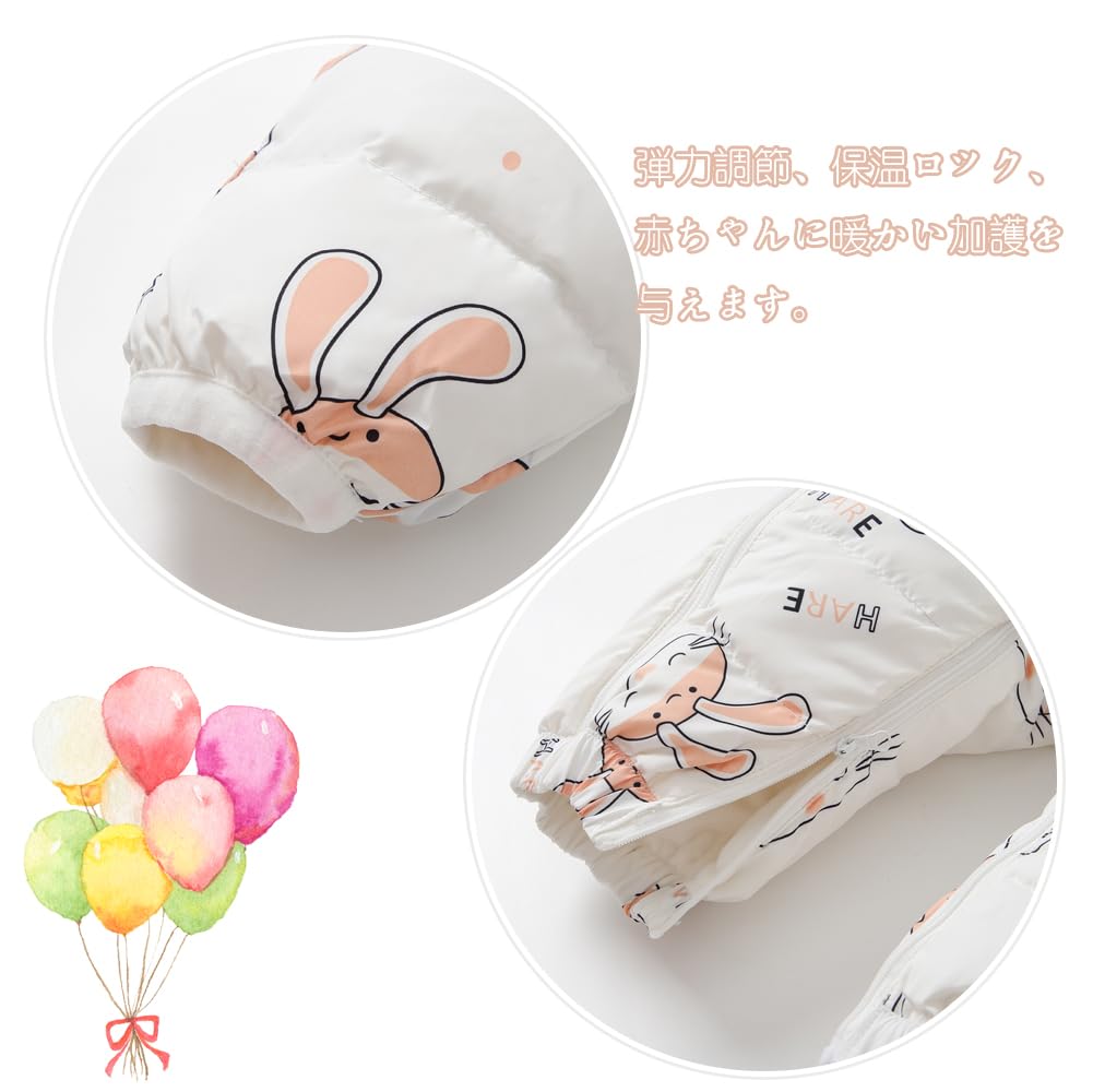 Reegoo Peter Down Baby Waterproof Winter Size Ages Months Girls' Jumpsuit, Romper, Coverall, Fleece, Wear, White, 66, 3-6