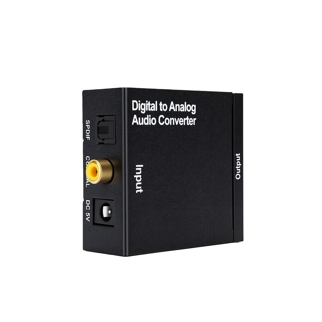 192KHz Digital To Analog Sound Converter Optical To Analog L R 3.5mm Converter for TV Home Theater Sound Systems