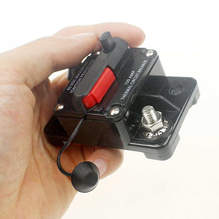 12-48VDC Circuit Breaker 50A 60A 80A 100A 150A 200A 250A 300A Car Truck Audio Resettable Fuse Circuit Breaker with Power Protect Circuit Breaker 6