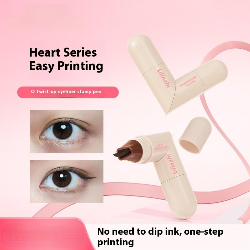 Double Head Rotatable Eyeliner Stamp Integrated Eyeliner Stamp Precise Outline Signet Long-Lasting Eyeliner Liquid Pen Cosmetics