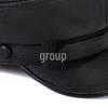 Korean Style Genuine Leather Duckbill Cap for Men & Women - Autumn/Winter Flat Top Military Biker Cap