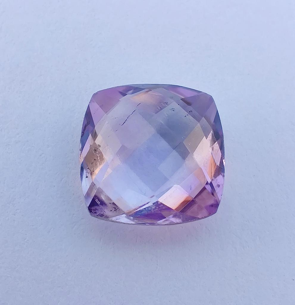 Cheeker Cut Square Cushion Natural African Amethyst Gemstone, Loose Amethyst Gemstone, 3.85 Carat, 10x5 MM Size Cushion Stone.