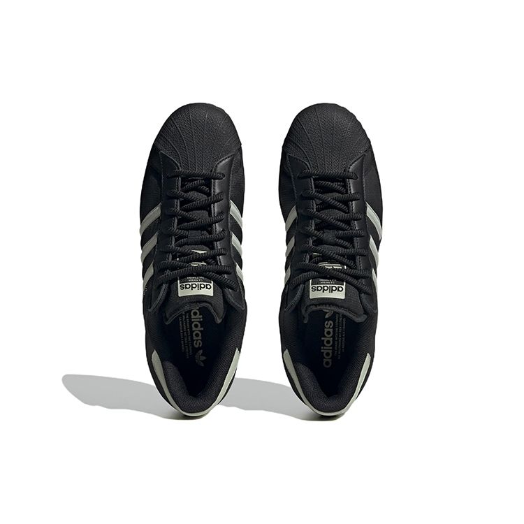 Adidas Originals Superstar Fabric Leather Casual Low-Top Sneakers Unisex Sneakers Black Gray IE1829
