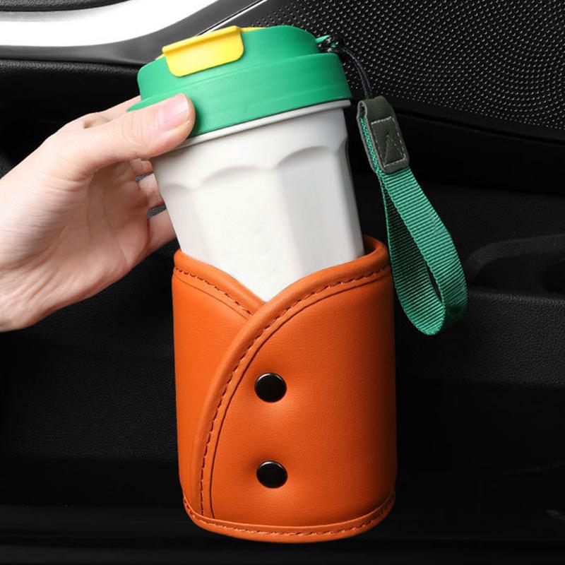 Leather Gap Drink Storage Box Car Door Cup Holder auto Back Seat Cup Holder Organizer Automotive Interior Accessories For Car