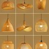 Bamboo Zen Pendant Light: Artistic Bamboo Weave Lantern for Tea Rooms and Tables
