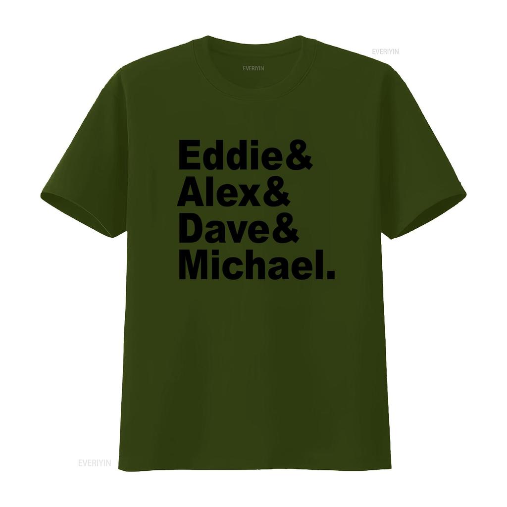 Eddie Alex Dave Michael Cotton T Shirt Vintage Washed Streetwear Slightly Unisex Casual Breathable Top For Everyday Wear