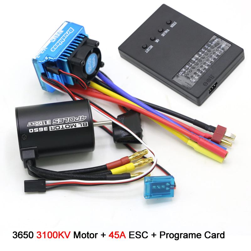 Waterproof 3650/3100KV / 3900KV / 4300KV / 5200KV Brushless Motor & 45A 60A 80A 120A ESC Combo Set for 1:10 RC Car RC Boat Part