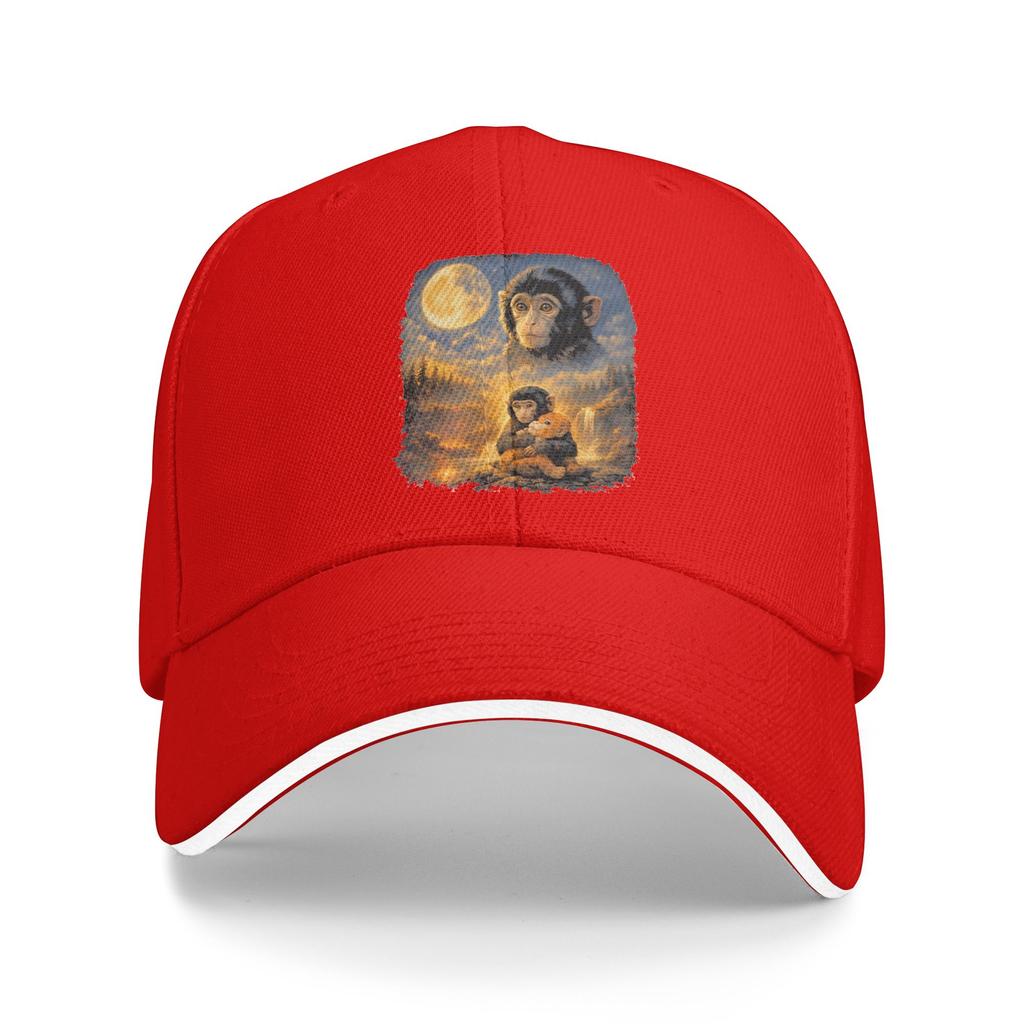 Summer Casual Baseball Cap Punch Monkey Moon 90s Retro Animal Outdoor Gym Trucker Hat For Men Quality Streetwear Baseball Caps