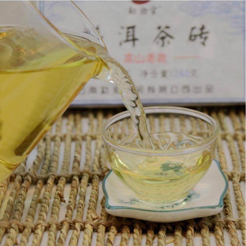 260 г Мэнхай Пуэр Чай Кирпич Высокогорное Древнее Дерево Пуэр Сырой Чай Зеленый Чай — фото 10