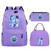 Demon Hunters Printed Children's Backpack Three-piece Campus Fashion Primary and Secondary School Students Large Capacity School Bag