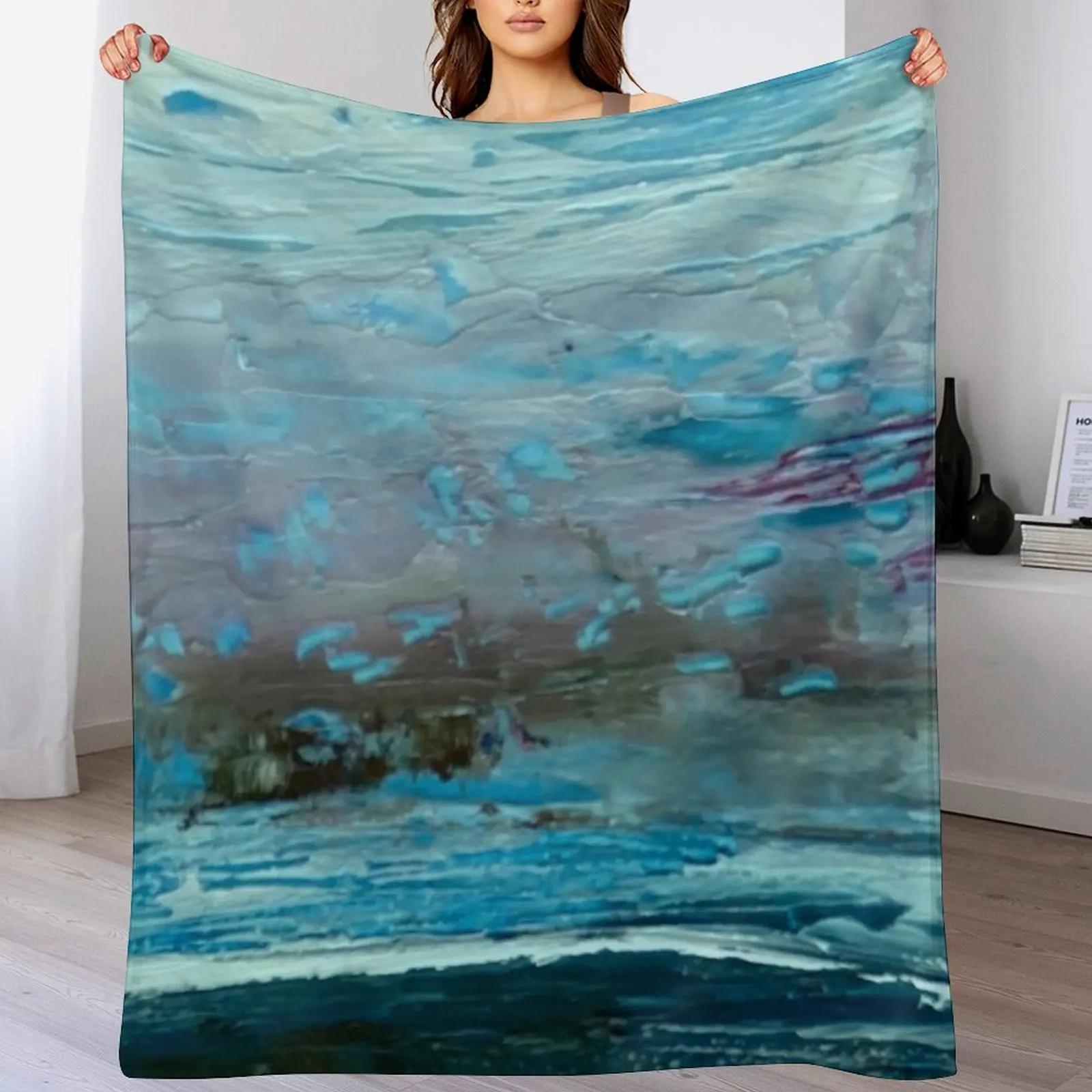 

Turquoise seas Throw Blanket Cozy Microfiber Throw Blanket for Home Bedroom 102x76cm(40x30in)