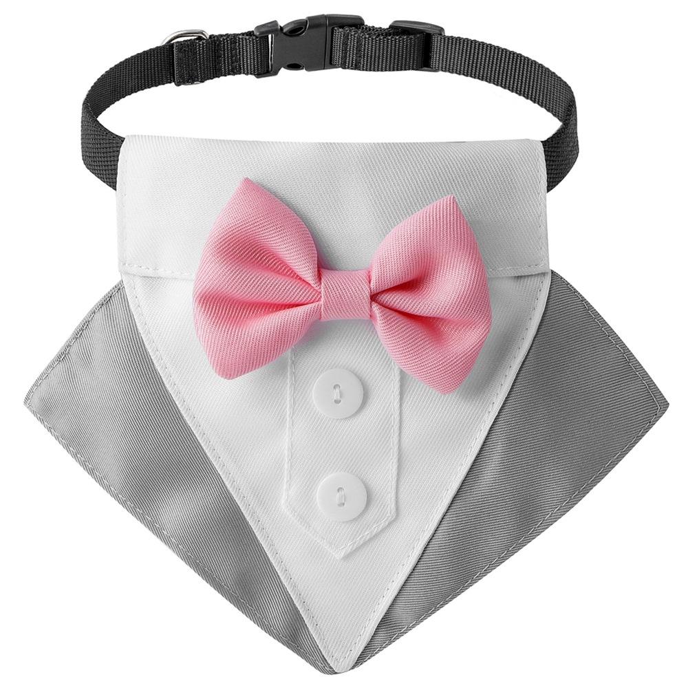 Tanpopo Formeller Hunde-Smoking Hochzeitskragen Bandana Geburtstags-Kostüm Fliege Party-Anzug Weihnachts-Feiertags-Party-Outfit Haustierhalsband