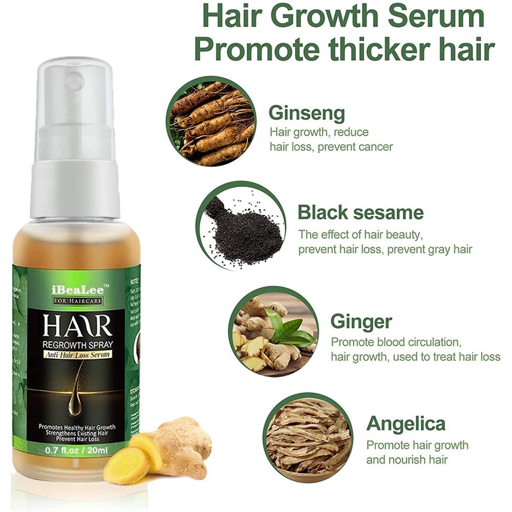 Ginger Hair Growth Products Fast Growing Hair Essential Oil Beauty Hair Care Prevent Hair Loss Oil  Treatment for Men Women