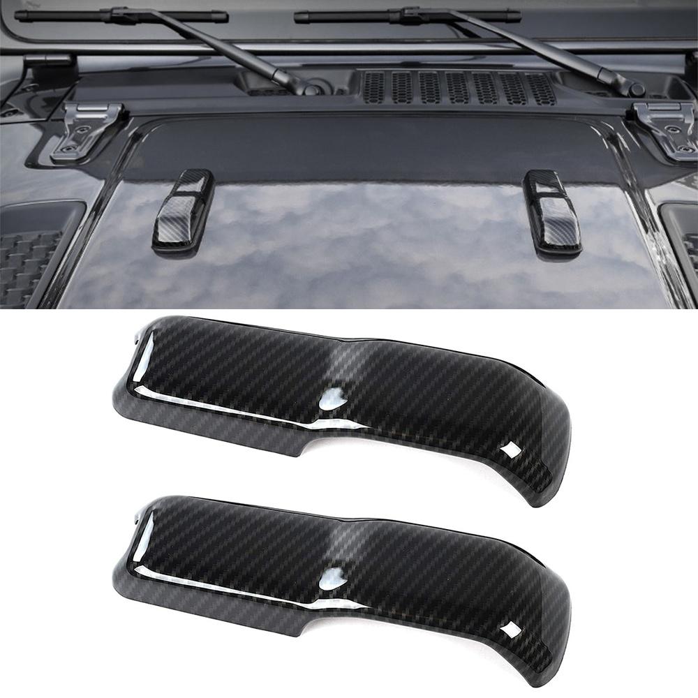 2x Engine Hood Hinge Covers Trim For Jeep Wrangler JL 2018+ & Gladiator JT 2020+