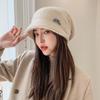 Hat Women's Winter Fashion Autumn and Winter Thermal Hat Knitted Wool Hat