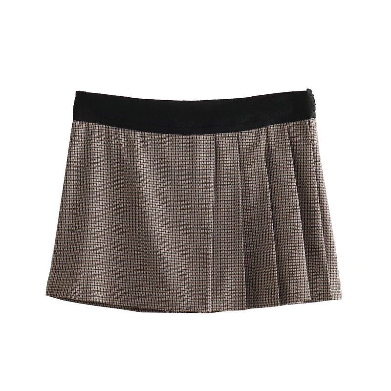 

Fashion Style Winter New Women s Clothing Houndstooth Short Suit Outwear High Waist Culottes 2120519 704 Culottes L