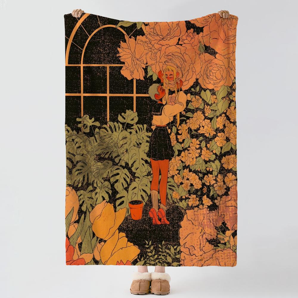 Art B-bottling Sunshine-e Throw Thick Comfort Flannel Quilt, Multi-scene Use Indoor Outdoor Daily Nap