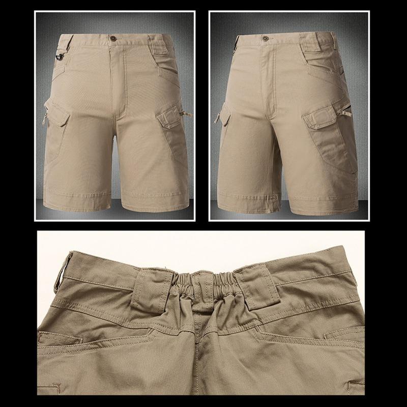 Men Urban Shorts Outdoor Wear-Resistant Cargo Shorts Quick Dry Multi-pocket Plus Size Hiking Pants