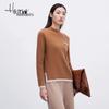 Haier Mans Women's Semi-High Collar Cashmere Blend Sweater